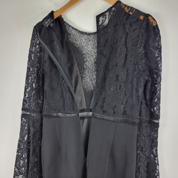 Bardot Faedra Lace Long Sleeve Bell Flare Sleeve Midi Sheath Dress - Picture 10 of 12